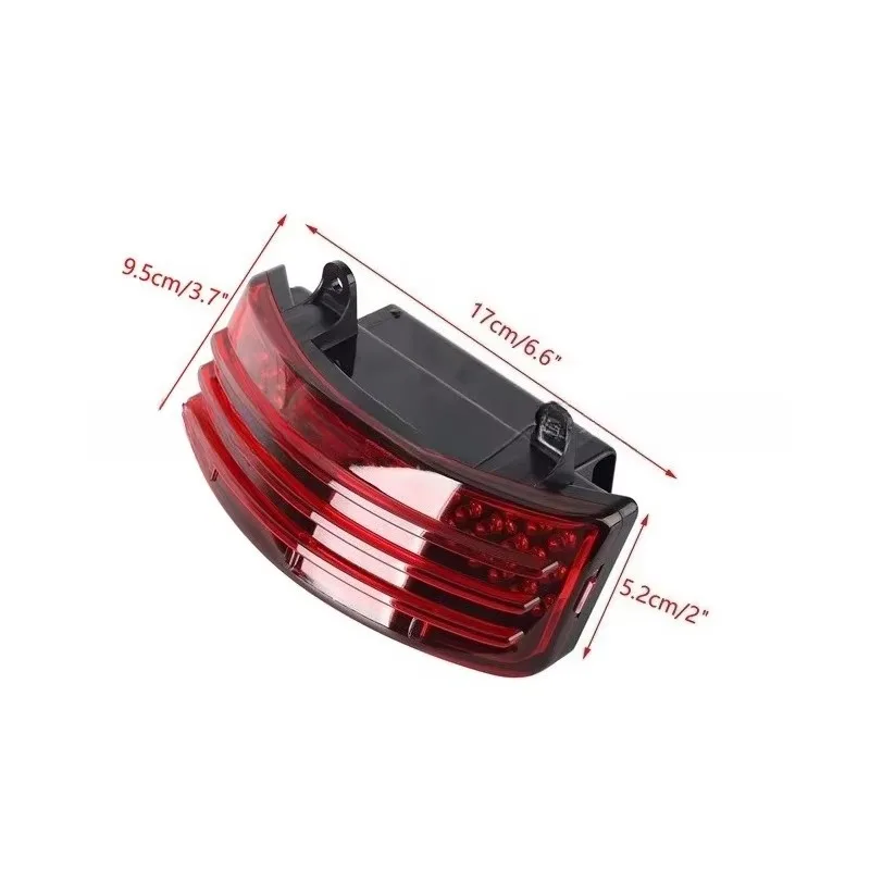 

Uiz For Harley Touring Street Glide Road King FLHX FLTRX 2014 Motorcycle Fender Tip Light Tri-Bar LED Rear Taillights Trim