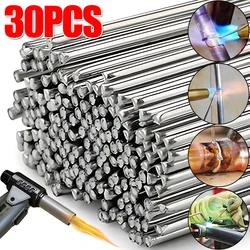 30/10Pcs Low Temperature Aluminum Welding Rods Easy Melt Welding Rod Solder Copper Iron Cored Wire Weld Bars Soldering Tools