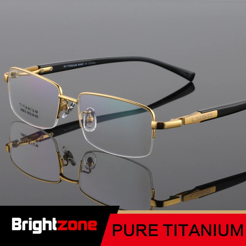 

Exquisite Workmanship Business Classic Half Pure Titanium Myopia Optical Spectacle Medical Glasses Frame Man's Eyeglasses Gafas