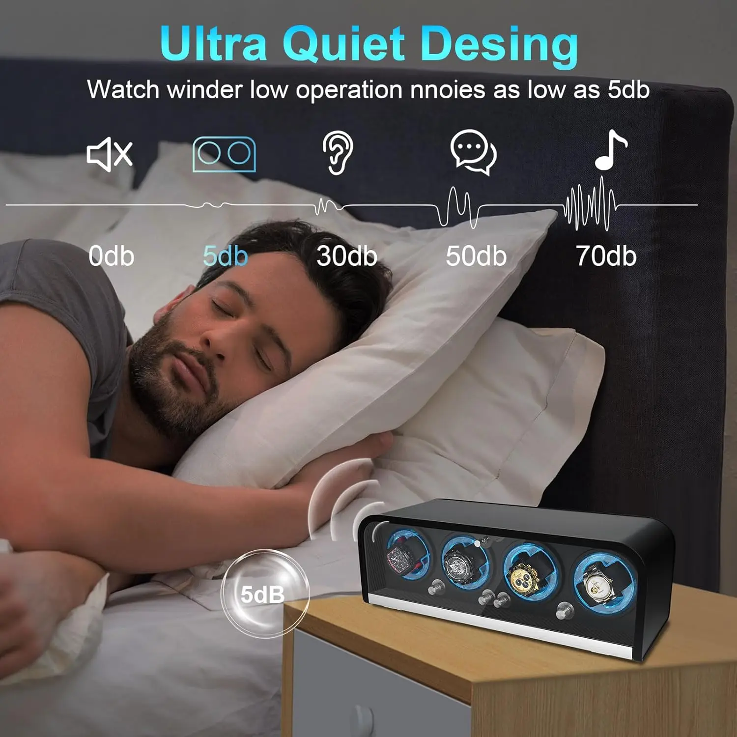 ملفاف ساعة للساعات الأوتوماتيكية، فتحة ملفاف الساعة 1/2/4/8 لرولكس، صندوق اللفاف يستخدم محرك فائق الهدوء، مبيعات المصنع مباشرة