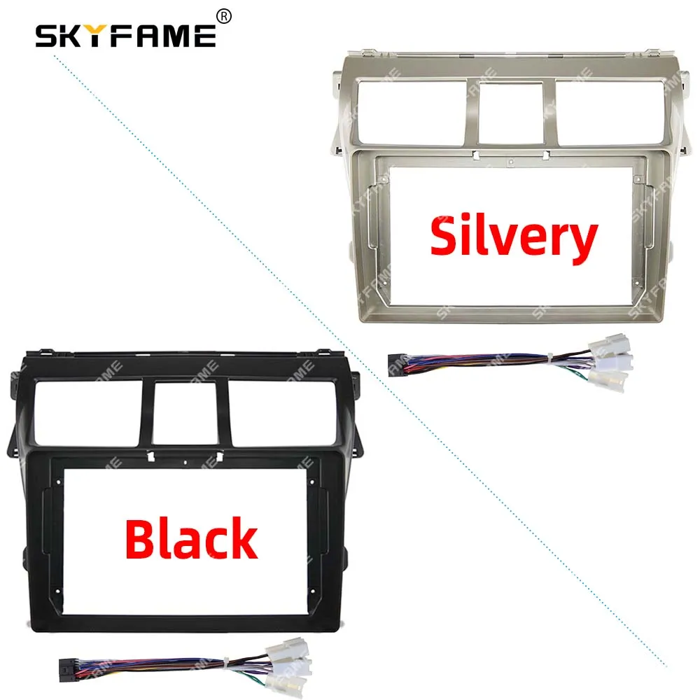 SKYFAME автомобильная рамка, адаптер для фасции, Android радиоприемник, комплект панели для установки приборной панели для Toyota Vios Belta Yaris Vitz Platz