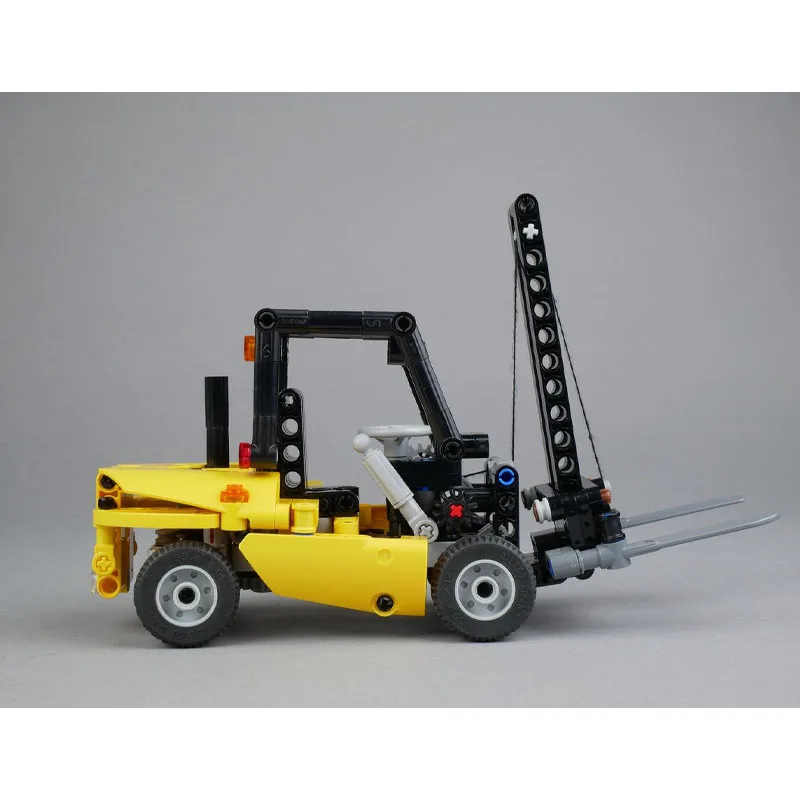 MOC-148891 clásico urbano nuevo modelo de bloque de construcción de carretilla elevadora de transporte pequeña, 280 piezas, juguete para regalo de cumpleaños para niños