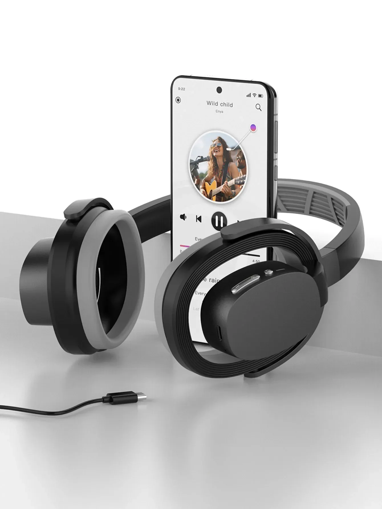 

Открытая беспроводная Bluetooth-гарнитура, подсветка и удобная, длительный срок службы, качество звука HIFI, регулируемая открытая гарнитура Bluetooth