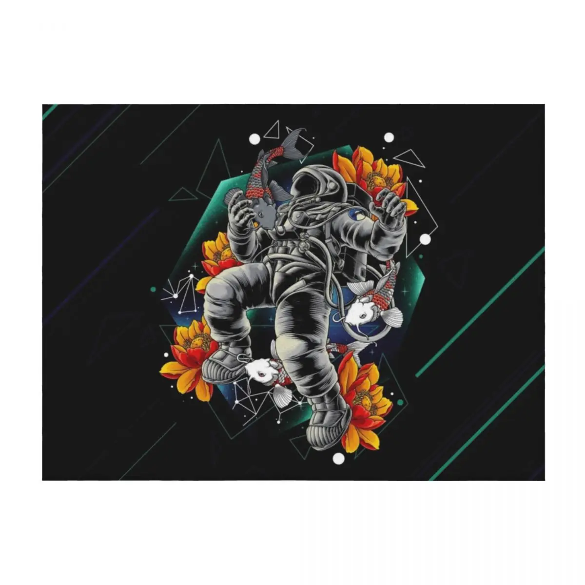 

Lucky Spaceman Throw Blanket Soft Plaid Blankets For Bed Bed linens Camping Blankets