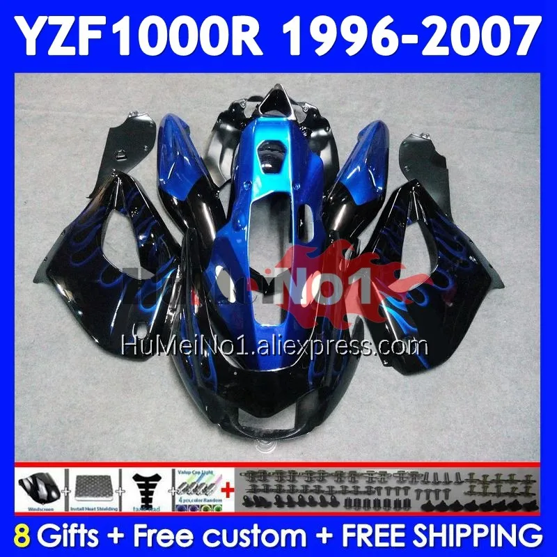 Thunderace For YAMAHA YZF 1000R YZF1000R 1996 1997 Blue flames 1998 1999 2000 2001 353No.7 YZF-1000R 02 03 04 05 06 07 Fairing