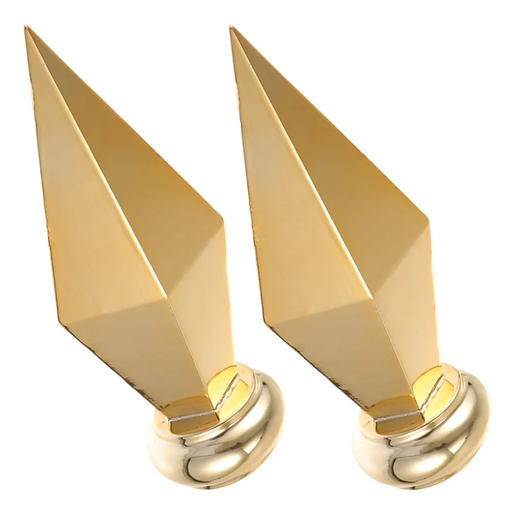 Reemplazo de tapa superior de mástil de bandera de diseño elegante en forma de punta de lanza para uso decorativo de jardín interior y exterior, 2 uds.