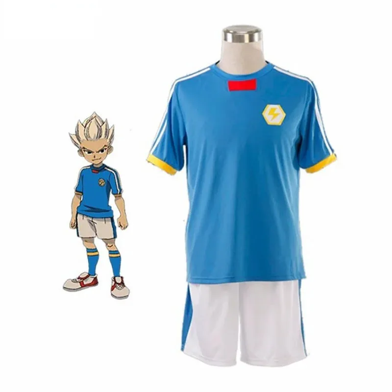 

New Anime Inazuma Eleven Gouenji Shuuya Japan Any Size Hot Sale Halloween Blue Cosplay Costumes for adulds and kids
