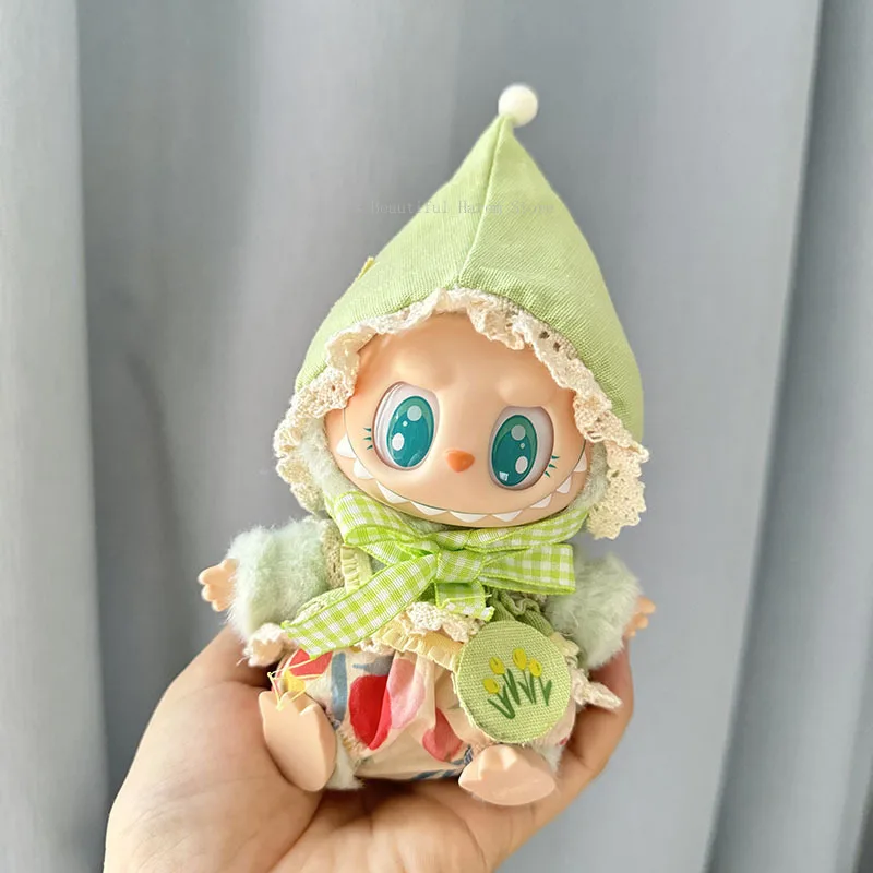 

17cm Labubu II Idol Dolls Sitting Party Cute Mini Plush Doll'S Clothes Outfit Accessories For Korea Kpop Exo Clothing DIY Gift
