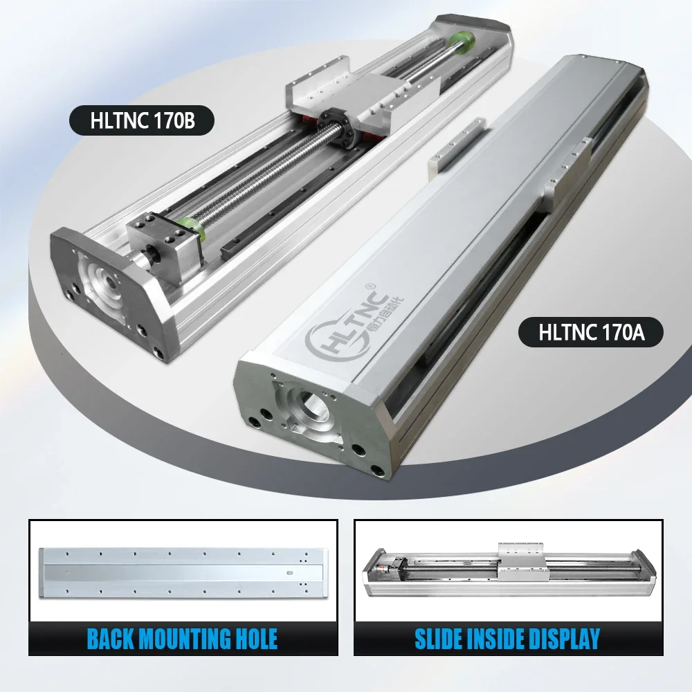 Z Axis Semi-Enclosed Linear module HL170A 170mm Sliding Table Linear Stage for Nema23/34 Stepper Motor Nema24/32 Servo Motor