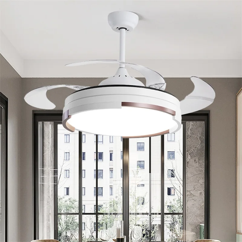 TYLA Ceiling Fan With Lights Remote Control 3 Colors LED Modern Decorative For Home Living Room Dining Room Bedroom Restaurant