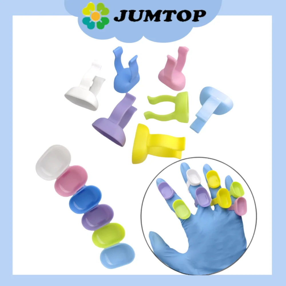 

100pcs Dental Mixing Rings - Silicone Finger Cup Bowls for Prophy Paste, Dappen Dish & Medicine Mixing Tools