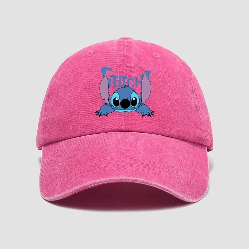 Stitch Casual Hat Miniso Disney Anime Figures Baseball Caps Breathable Snapback Sun Hats Adjustable Peaked Cap Unisex Adult Gift