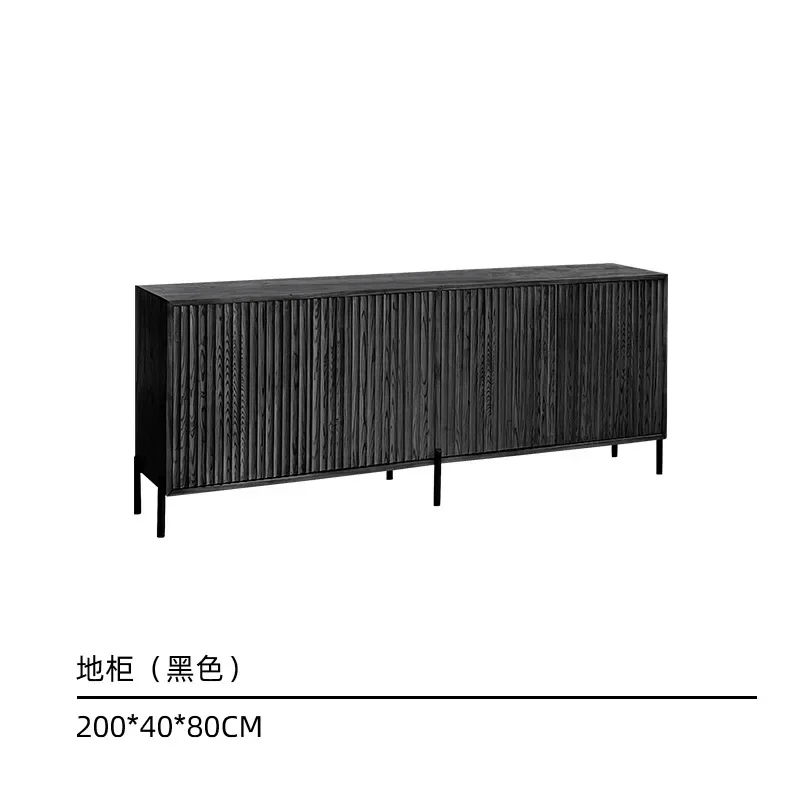 Second-hand solid wood sideboard, living room, wabi-sabi wind sideboard, long storage, homestay against the wall, household floo