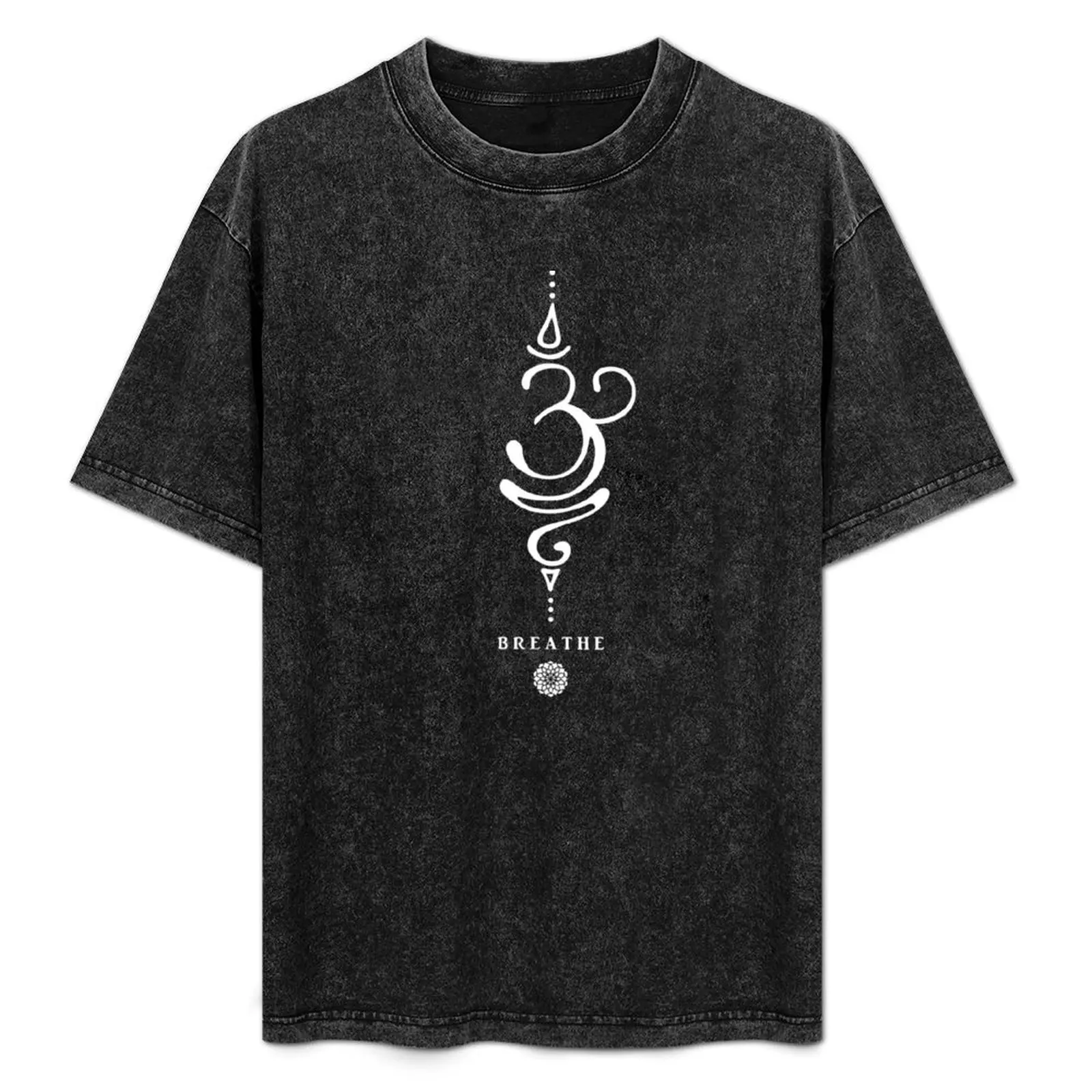 Sanskrit Breathe Symbol T-Shirt tops blacks mens clothes