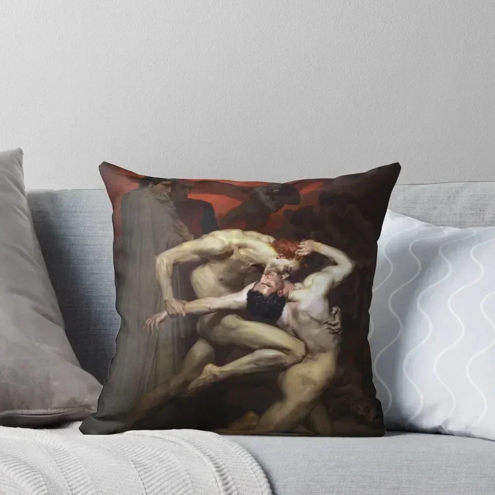 Dante and Virgil William Bouguereau Throw Pillow Sofas Covers anime girl pillow