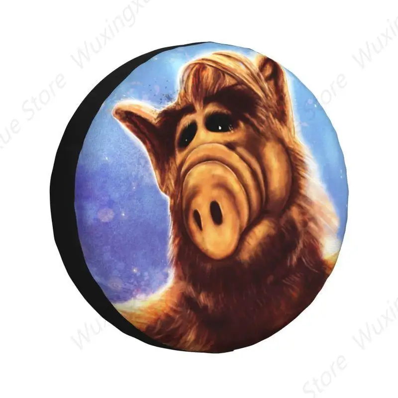 Funny Sci Fi Tv Show Alf Spare Tire Cover for Suzuki Mitsubish Alien Life Form SUV RV 4WD Car Wheel Protectors Accessories