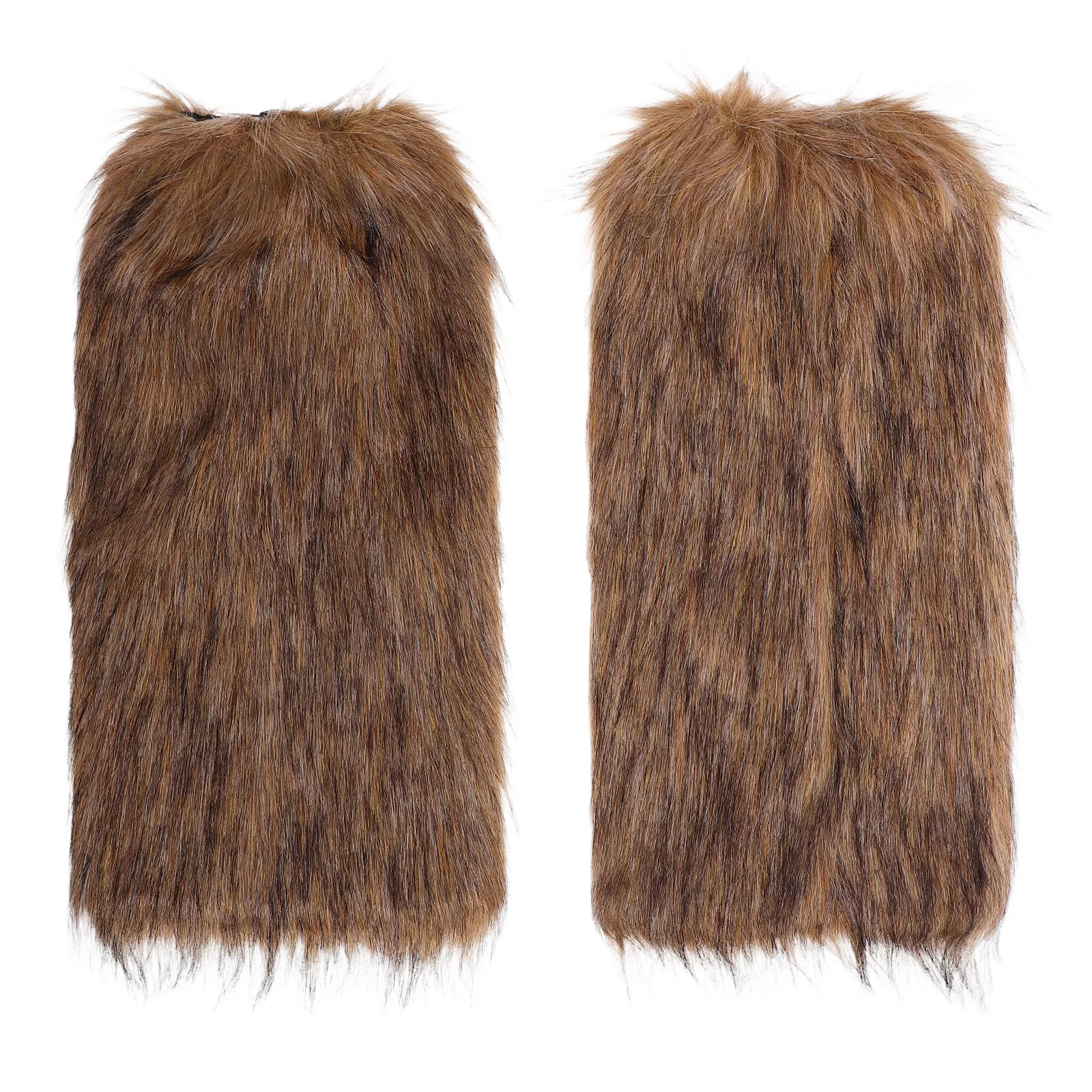 1 paire de jambières en fourrure Viking, couvre-bottes en Faux, accessoires de Cosplay médiévaux pour l'hiver, Costume de fête d'halloween, chaussettes pour femmes et hommes