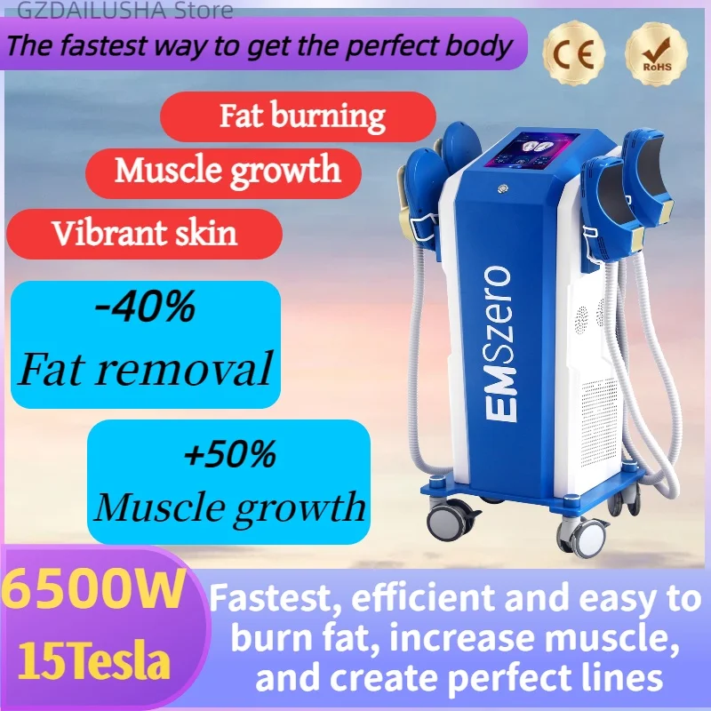 High-Intensity EMS Body Sculpting Machine 200HZ Weight Loss Muscle Tone up with 5 Attachments Electro Magnetic Fat Removal