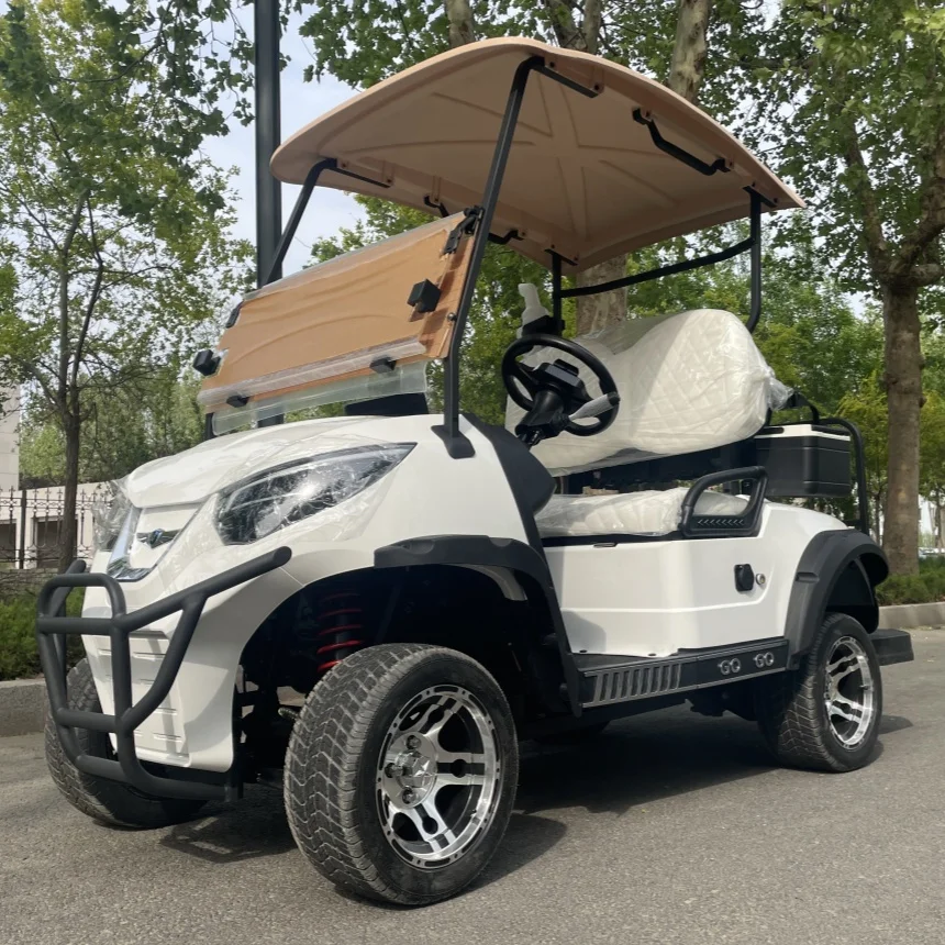 

Hot Sale Wholesale 60V 72V Lead-Acid Battery Lithium Battery Optional Powered 5KW AC Motor Off Road 4 Seater Electric Golf Cart