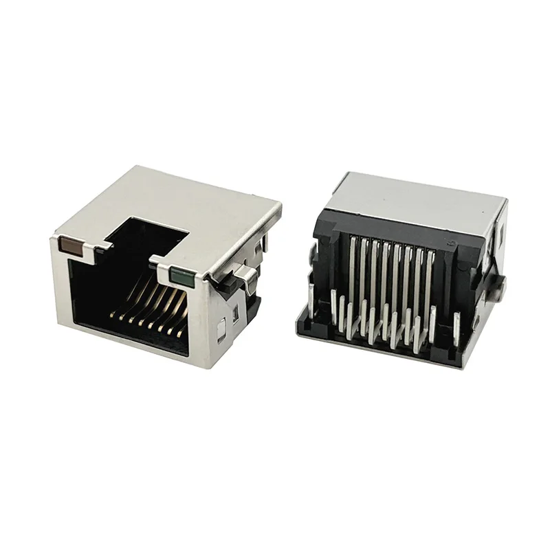 RJ45 flush-mounted network interface 8P8C with shielding and LED indicator, 2.95mm socket