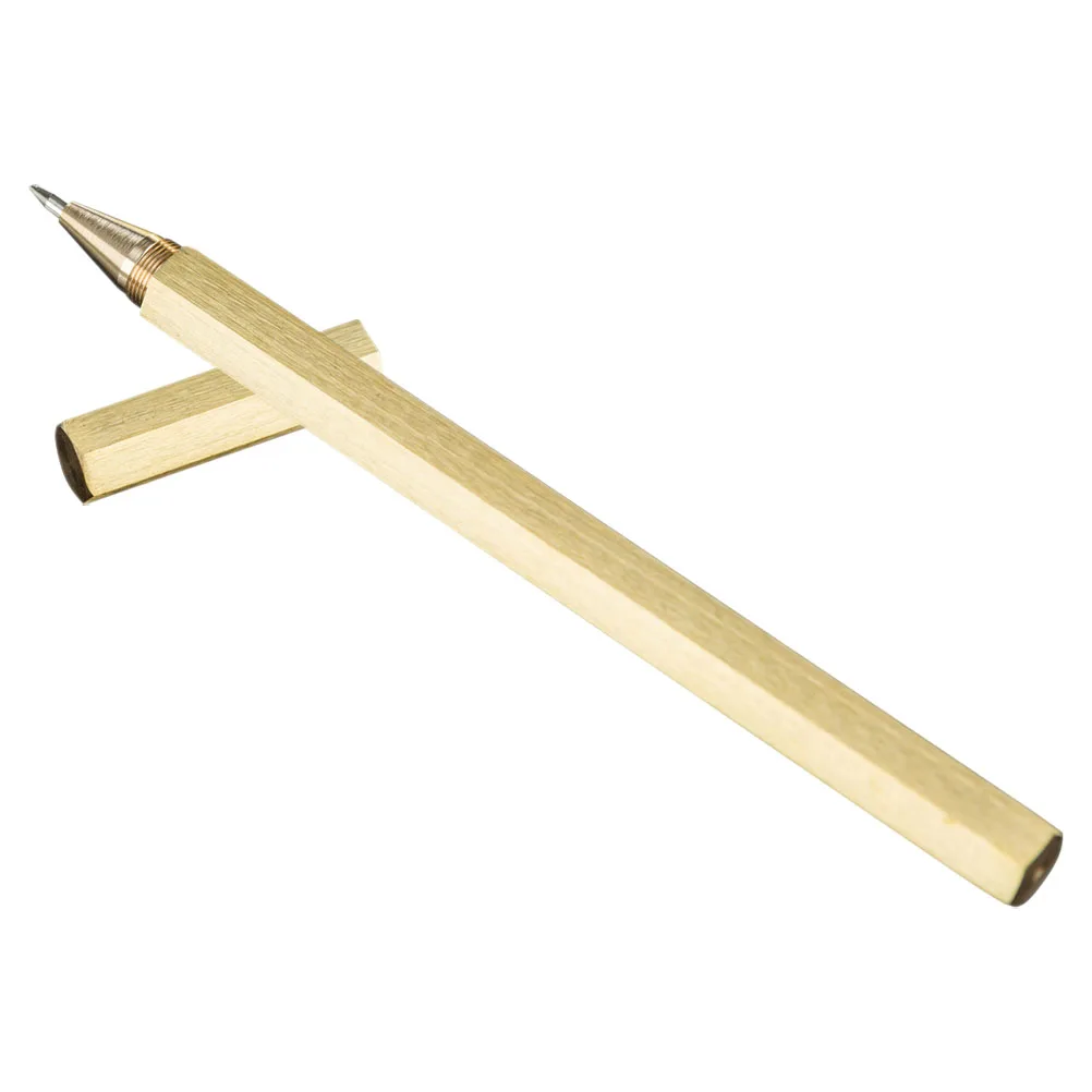 

1pc Brass Pen Gel Gel Ink Pens Writing Pens Copper Metal Neutral Signature Handwriting Practical Novelty Office Student