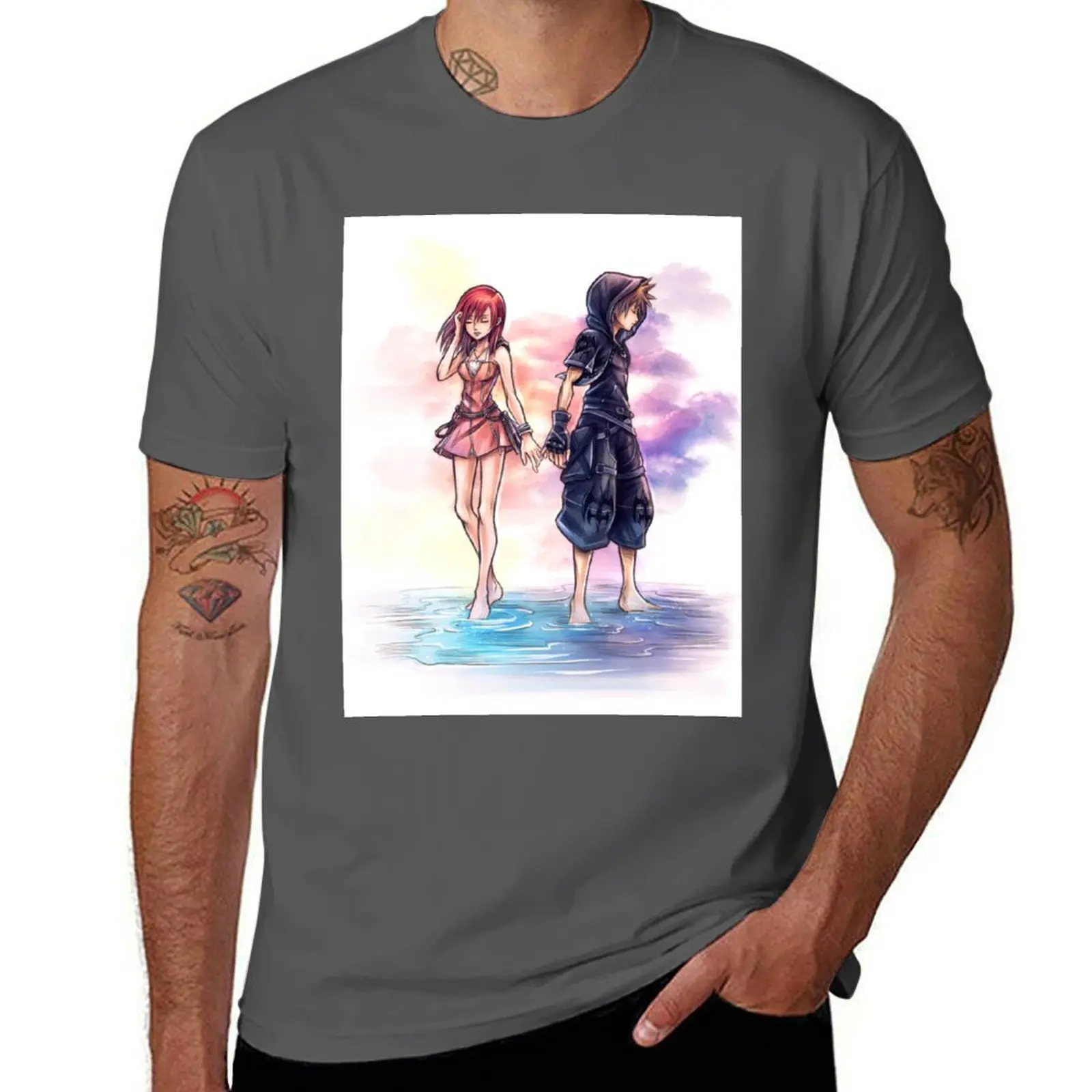 

Kairi and Sora T-Shirt t shirt men 100% cotton luxury brand mens graphic t shirts T-Shirt