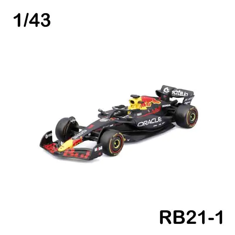 Bburago 1:43 F1 ريد بول RB21 2025 محطة يابانية بيضاء # 1 Verstappen # 22 لعبة مجسمة مصنوعة من خليط معدني لسيارة يوكي تسونودا قابلة للتجميع #4