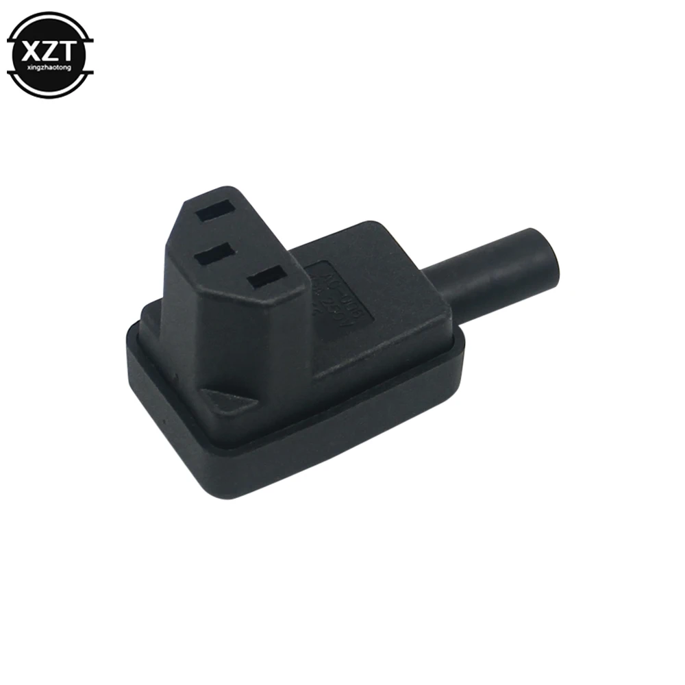 C13 Plug Power com 90 graus angular plugue fêmea, cabo de alimentação, cabo conector, IEC 320, AC 10A, 250V, mais novo