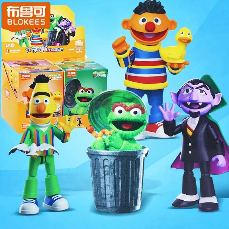 Blokees شارع سمسم ألعاب مكعبات البناء إرني بيرت إلمو كوكي مونستر بيج بيرد نموذج كرتوني تجميعها الشكل اللعب هدية #3