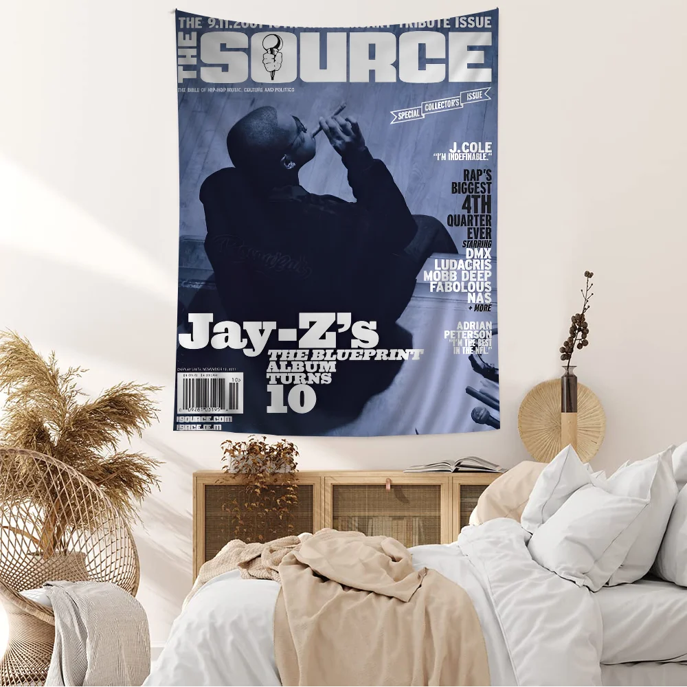 J-JAY-Z Cartoon Tapestry Hippie Flower Wall Carpets Dorm Decor Art Home Decor