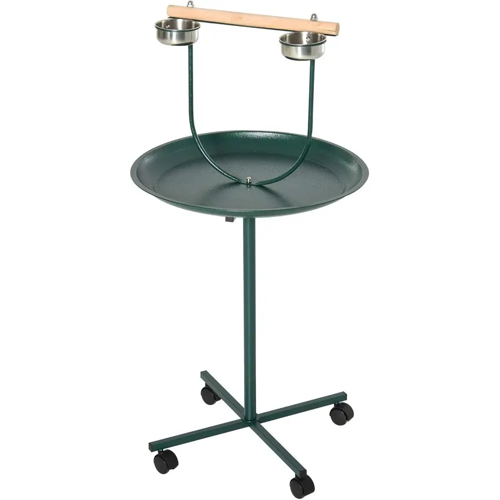 

Green 49-Inch Bird Play Stand with Wheels
