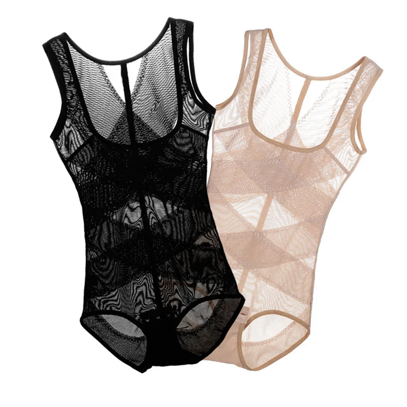 Nahtloser, dünner Ganzkörper-Shapewear-Bodysuit für Damen mit Bauchkontrolle und Taillentrainer, fester Kompression, Unterwäsche, Basisschicht