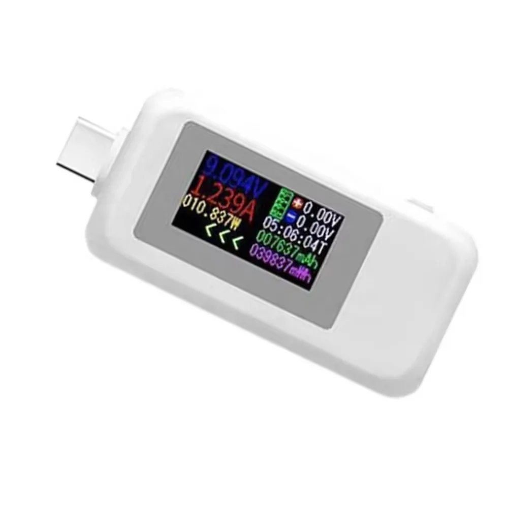نوع C اختبار ثنائي الاتجاه شاشة ملونة USB فاحص التيار والجهد الكهربائي USB-C اختبار ثنائي الاتجاه KWS-1902C #4