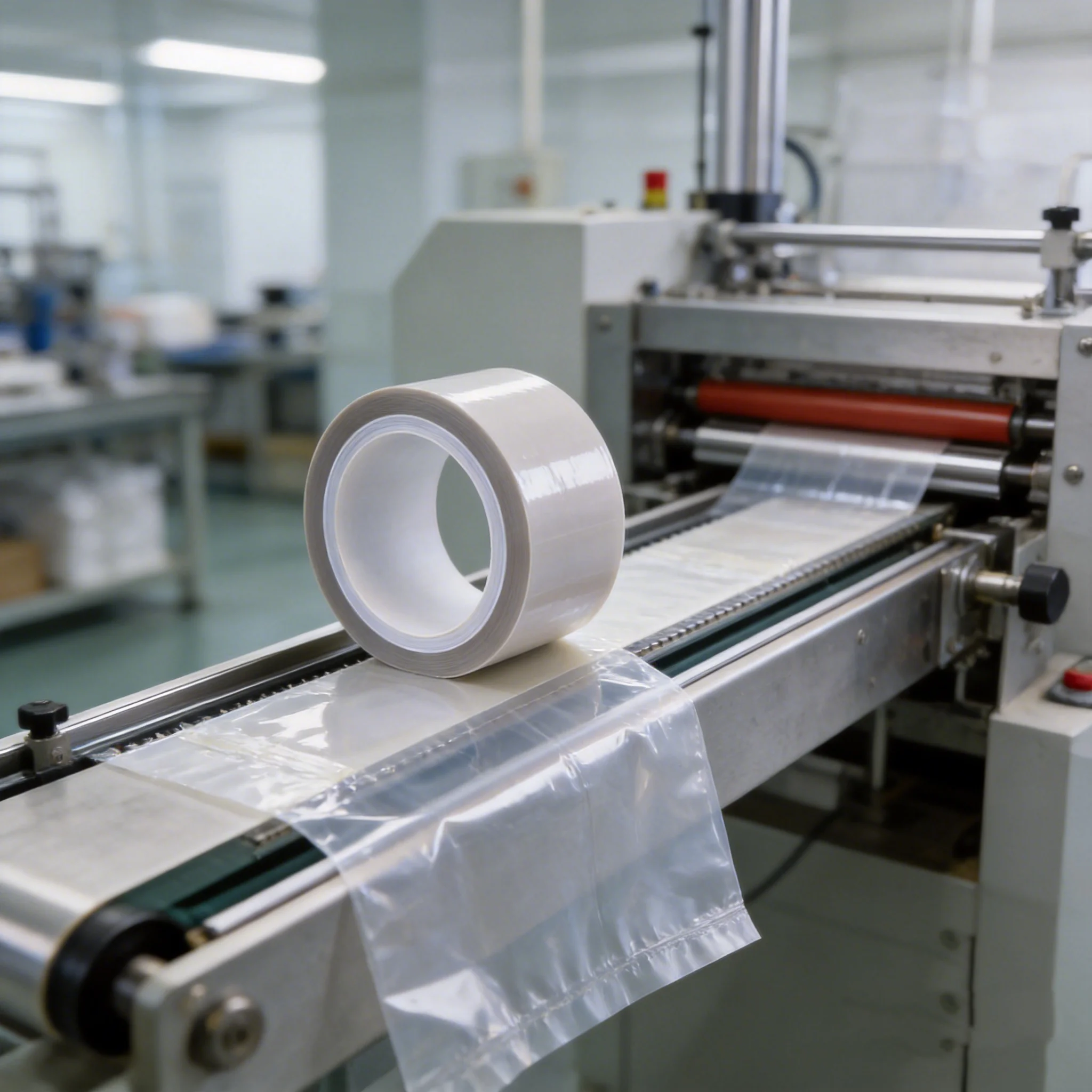 5 Pack Virgin PTFE Tape 50mm x 10m High Temp Non Stick Film Tape for Heat Sealing Machine Packaging Equipment