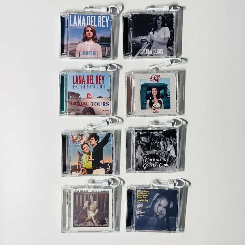 Play Song Born to Die Album Honeymoon MINI Music CD NFC Keychain Lana Del Rey 8pcs Key ring Cosplay Necklace Acrylic DIY Pendant