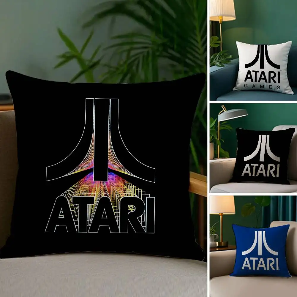 

Наволочка с логотипом игры A-AtariS, плюшевая ткань, мягкий двусторонний чехол для диванной подушки с принтом, наволочки