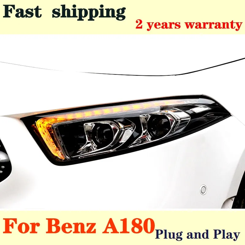 Car Styling For Mercedes-Benz A180 A200 Head Lamp 2019-2020 ALL LED headlight BI-led Lens Dynamic Turn Signal Headlight Assembly