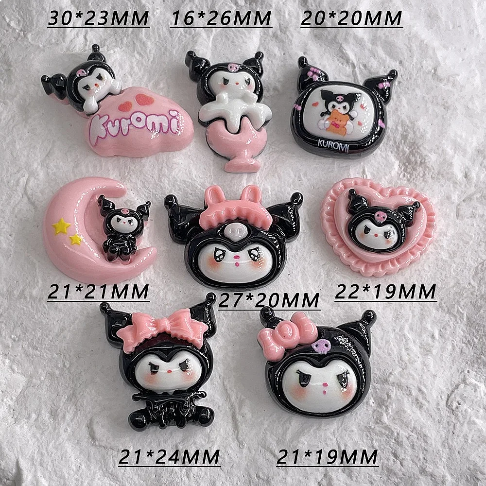 100pcs Kawaii Resin Cartoon Flatback DIY Scrapbook Hairclip Earring Craft Accessory - view 2