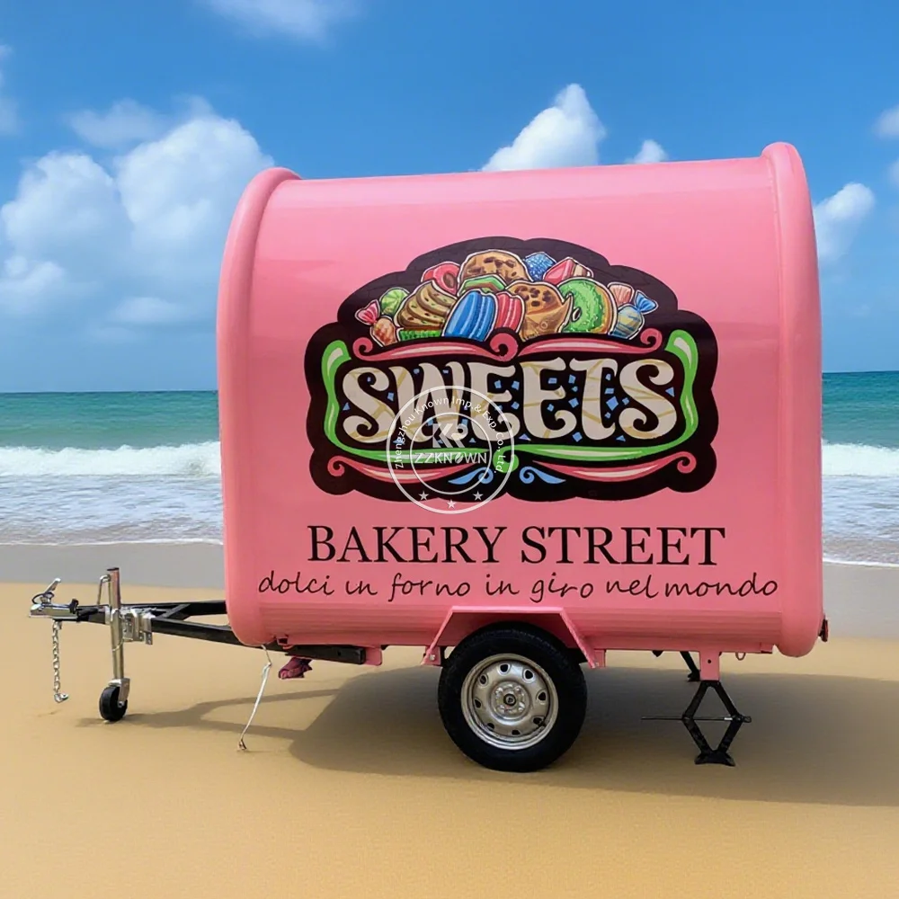 

Outdoor Street Food Trailer Mobile Catering Trailer Coffee Ice Cream Cart Concession Food Truck Trailer With Full Kitchen
