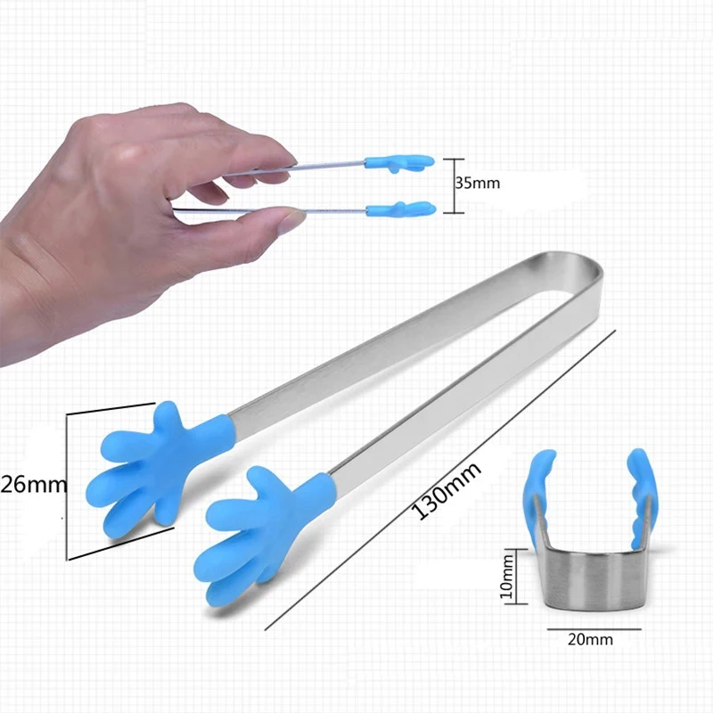 Clip de silicona para comida de cocina, accesorio bonito para pan, barbacoa, resistente a altas temperaturas y quemaduras, 1 unidad