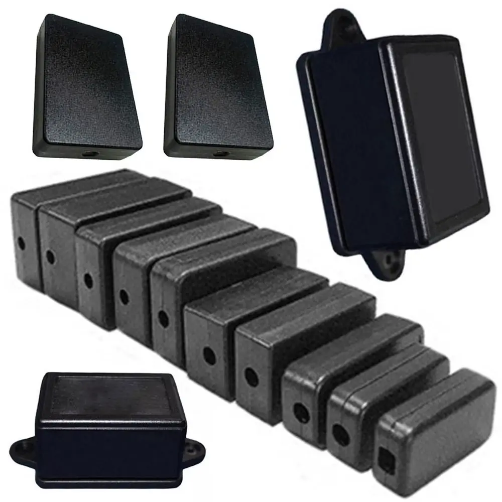 Custodia per strumenti in plastica nera impermeabile per custodia fai-da-te scatola per progetti elettronici in plastica forniture elettriche