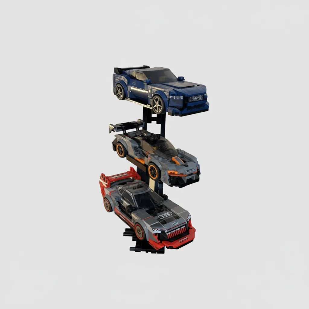 Série de velocidade moc xl expositor base corrida cidade garagem exposição 3385 65634 bloco construção brinquedo diy crianças presente aniversário título