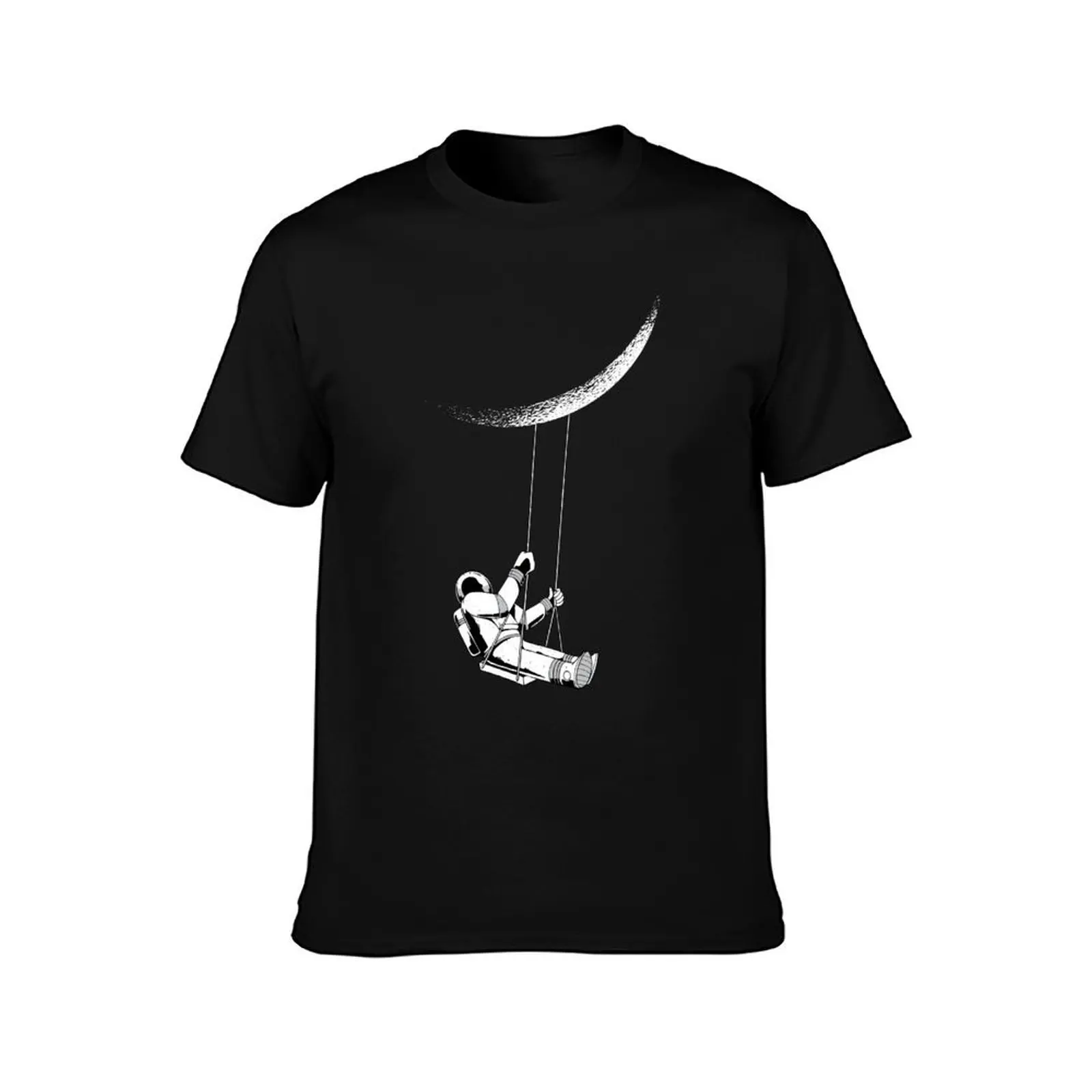 Rocking astronaut T-Shirt, Summer Casual Cotton Tee, Oversized Streetwear Tops, Vintage Graphic Print, Loose Fit Short Sleeve