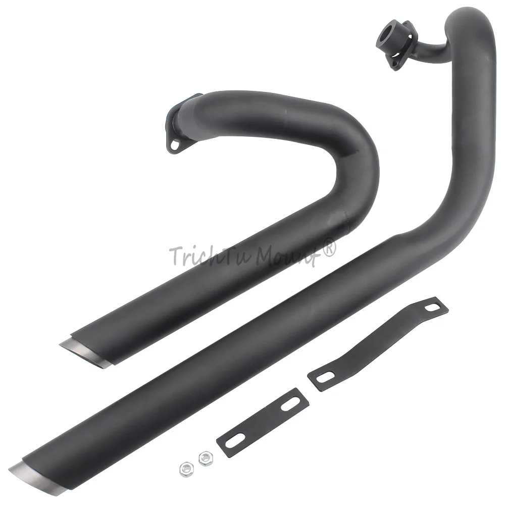 For Yamaha V Star 650 XVS650 Street Upgrade Motorcycle Accessory  Full Exhaust System Muffler 2 x  Steel Exhaust Pipes