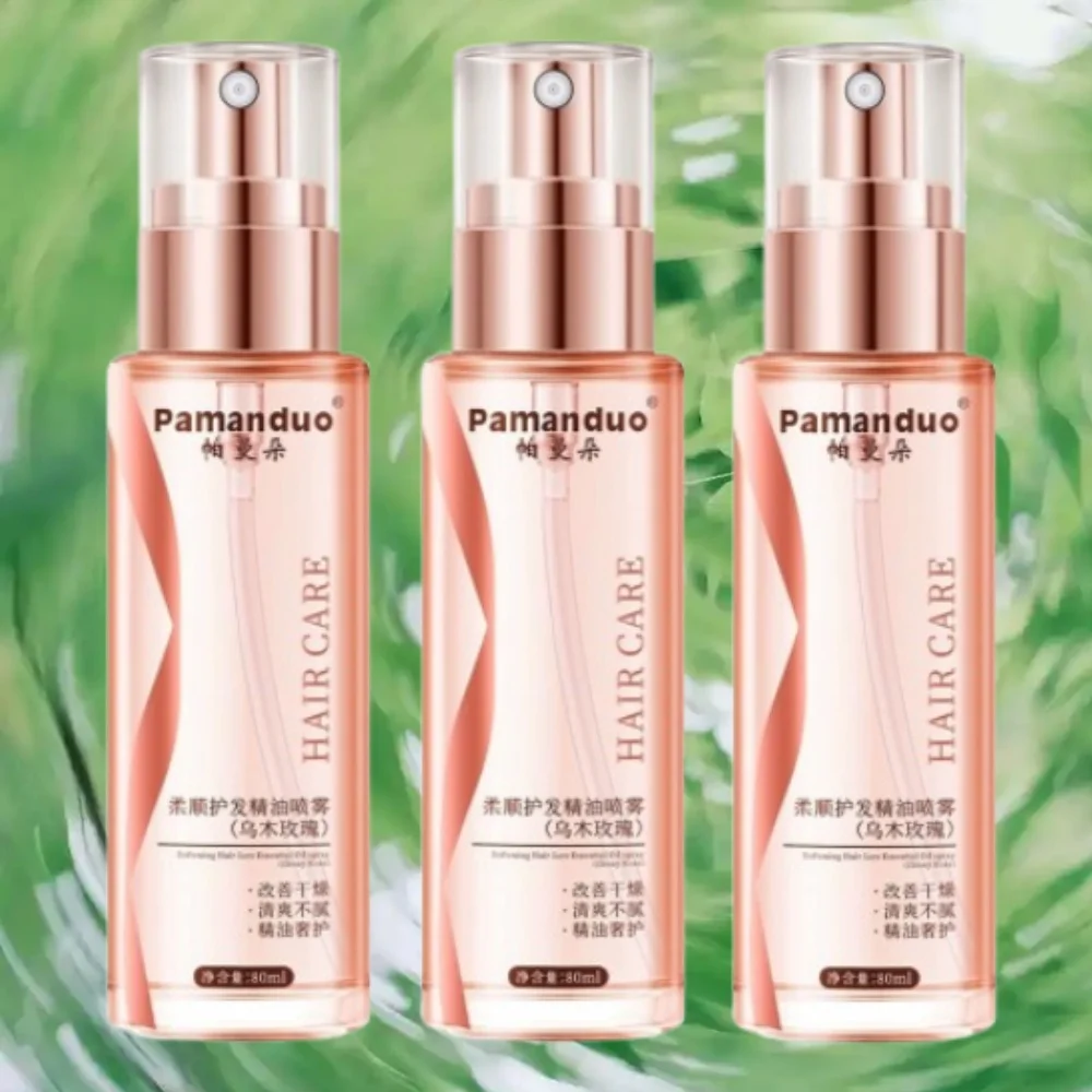 

3 шт., спрей с эфирным маслом для ухода за волосами, питательный и восстанавливающий, гладкий, блестящий, стойкий ароматный спрей