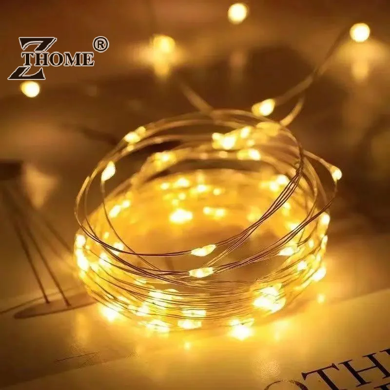 Floral Art LED String Fairy Lights Waterproof Indoor And Outdoor Decorative Lamp LED Light Alloy Wire Party Holiday Decor