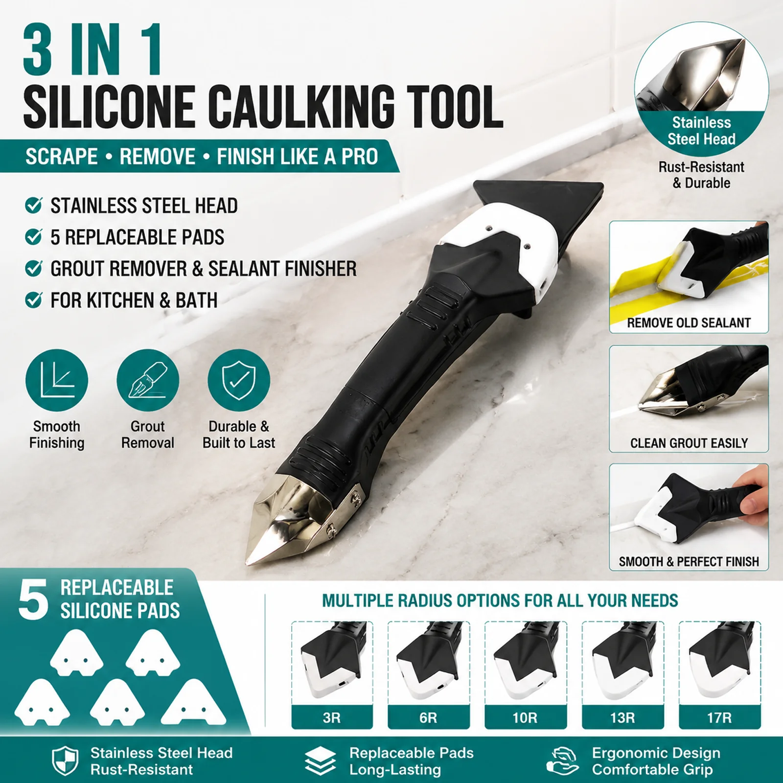 Woodworking Joints - Kit d'outils de calfeutrage 3-en-1 avec