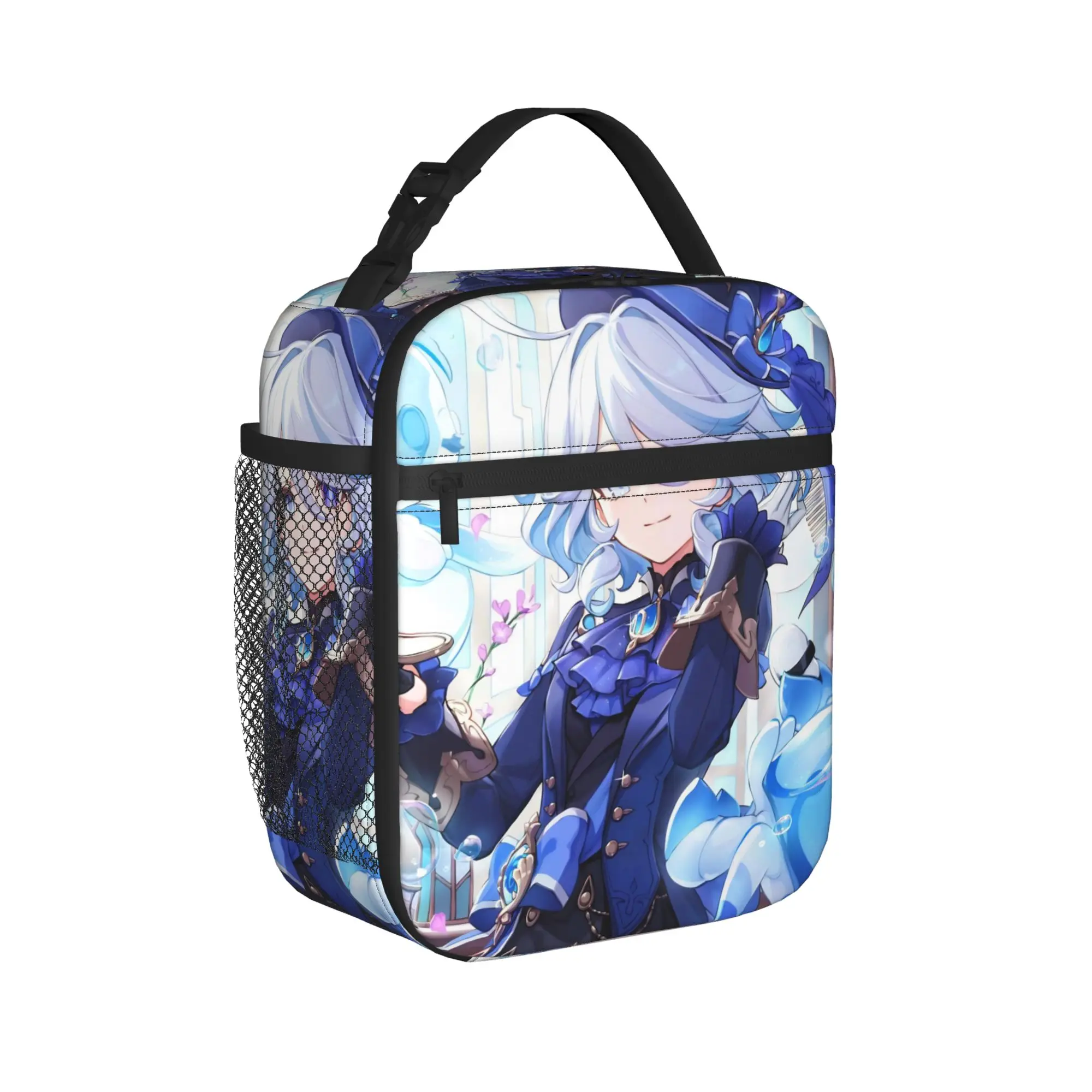 Furina Genshins Impact Thermal Insulated Lunch Bag for Picnic  Portable Food Bag Container Cooler Thermal Lunch Boxes