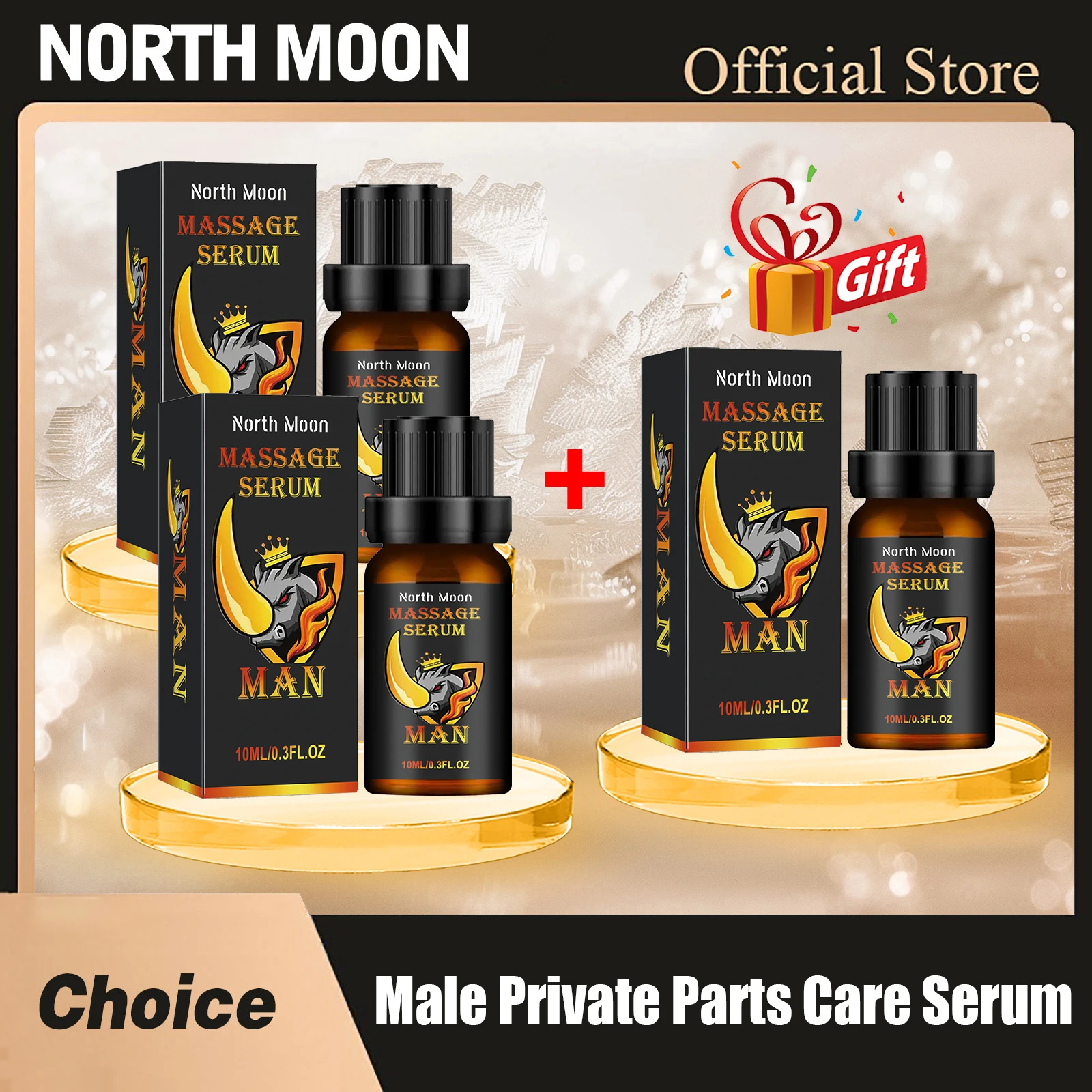 North Moon Male Private Parts Care Serum Increase Enlargement Lasting Sex Delay No Side Effect More Thickening Penis Massage Oil