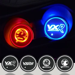 Car Water Cup Bottle Lamp Auto Holder Mat Pad Luminous Coaster For Vauxhall VXR8 Vivaro Movano Combo Mokka Insignia Crossland X